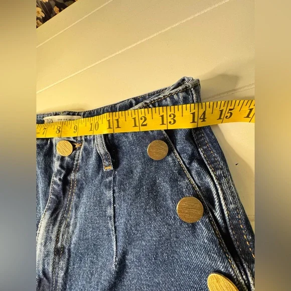 Zara Sailor Denim Jeans US 6 Wide Leg High Waist EUC - Picture 6 of 13